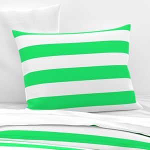 Lime Mojito Green Horizontal Tent Stripes Florida Colors of the Sunshine Decor Collection Decor Collection tent stripes pillow sham design