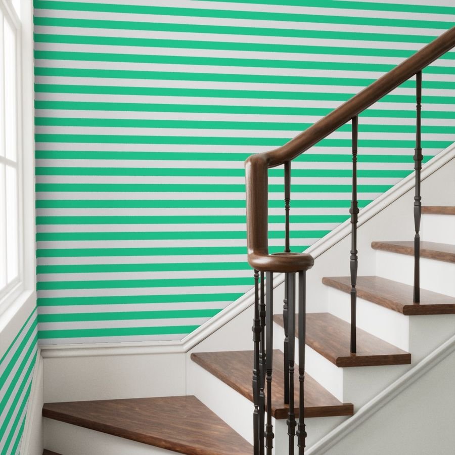 SeaMint Horizontal Tent Stripes Florida Colors of the Sunshine State Wallpaper tent stripes wallpaper