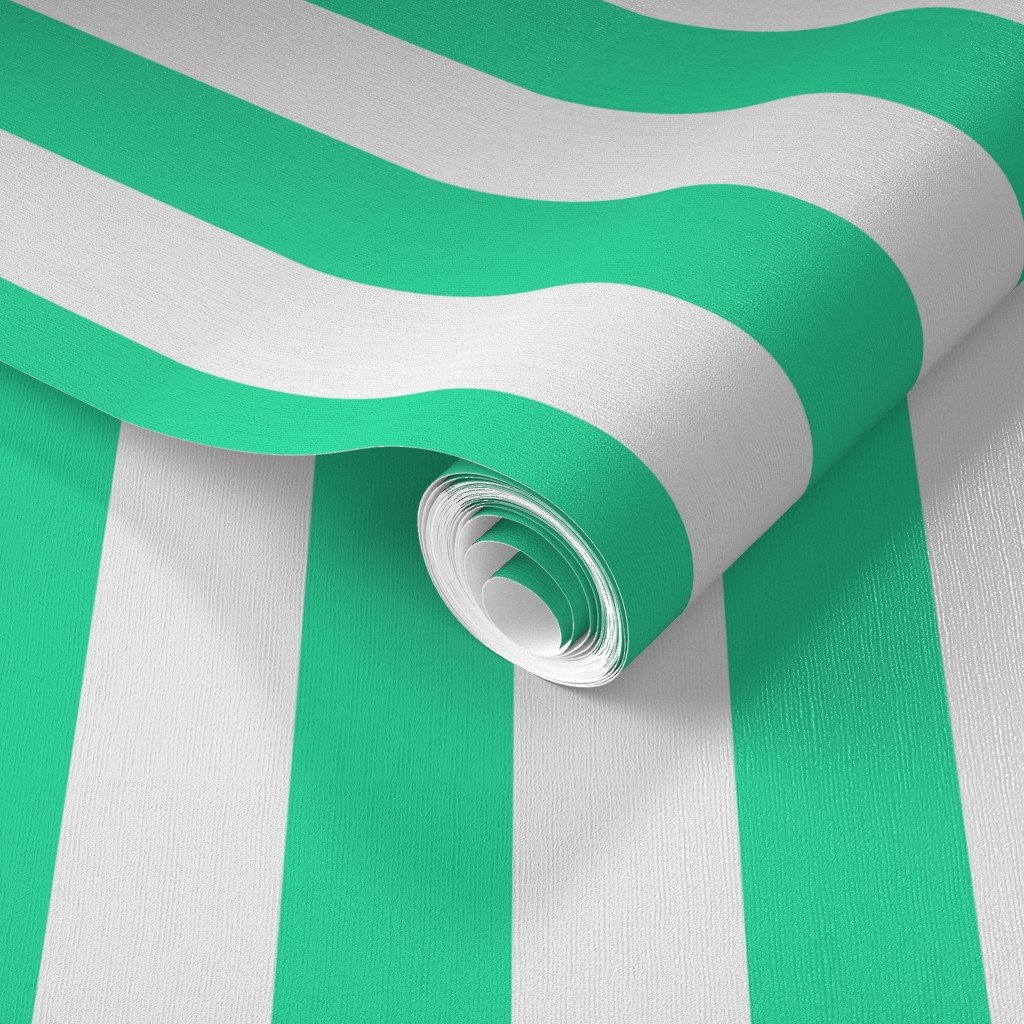 SeaMint Vertical Tent Stripes Florida Colors of the Sunshine State Wallpaper vertical stripes wallpaper