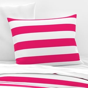 Florida Flamingo Pink Horizontal Tent Stripes Florida Colors of the Interior Collection Home Decor Collection pink flamingo pillow sham design