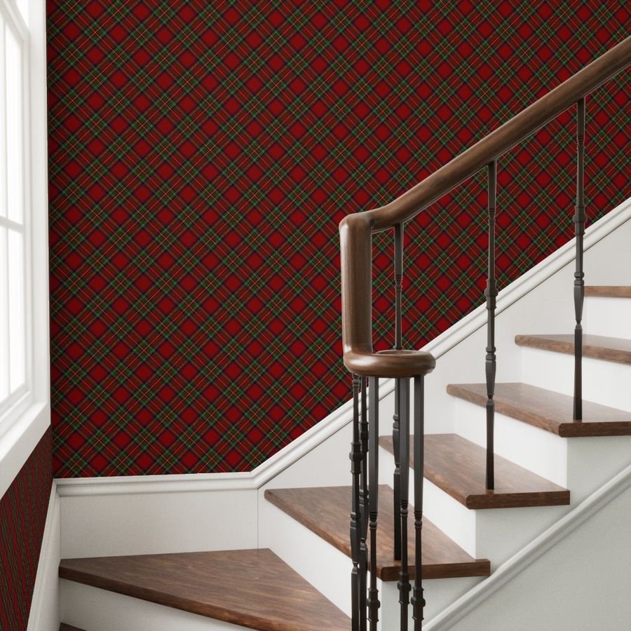Royal Stewart Tartan Stuart Clan Plaid Tartan Wallpaper royal stewart plaid wallpaper