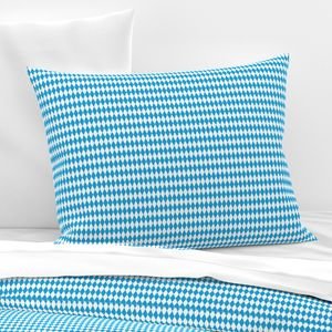 Oktoberfest Bavarian Blue and White Mini 1 inch Diagonal Diamond Pattern Home Styling Collection Home Styling Collection diamond check pillow sham design
