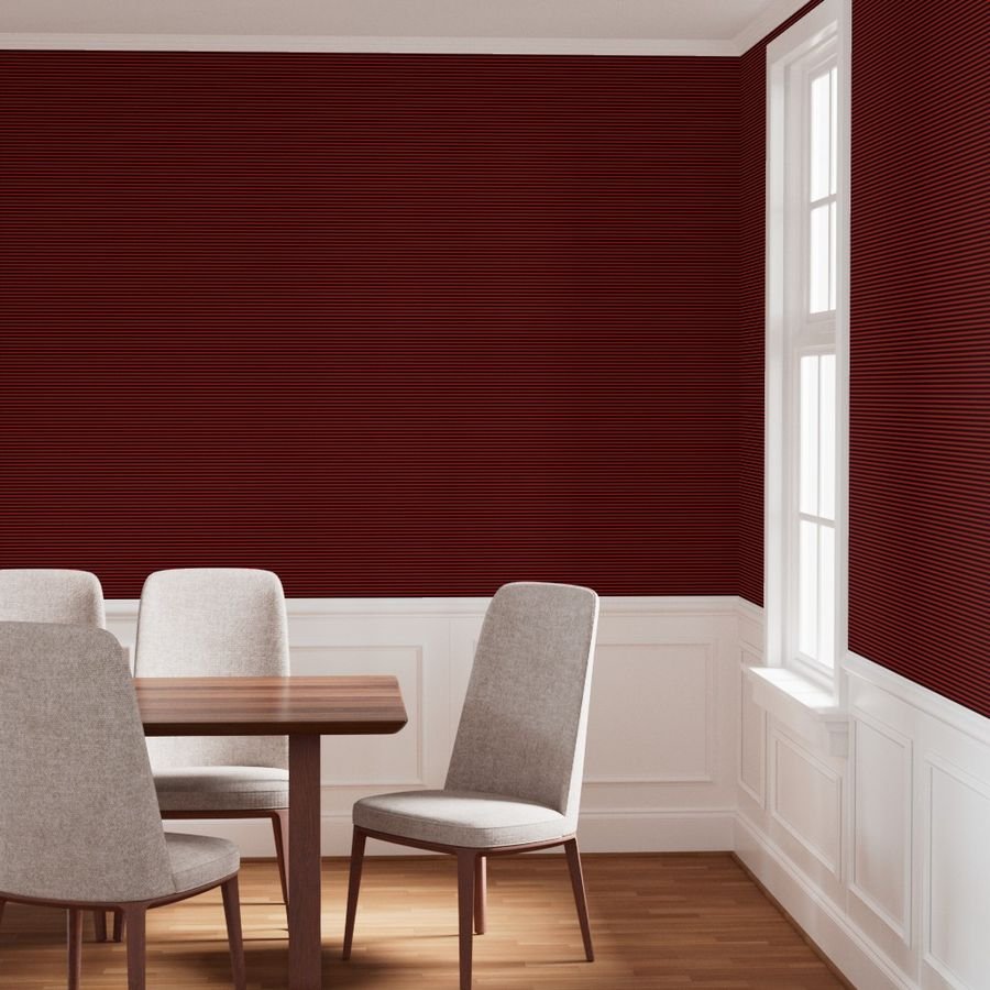 Halloween Holiday 1/4 inch Black and Blood Red Witch Stripes Wallpaper black stripe wallpaper