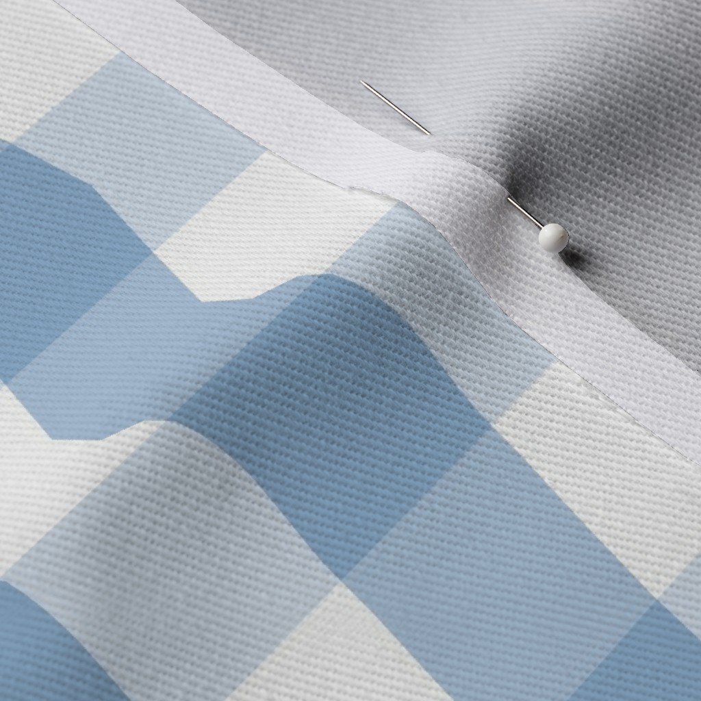 1 inch Airy Blue Gingham Check Fabric blue gingham fabric