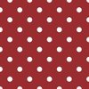 1 inch Classic White Polkadots on Lava Falls Red