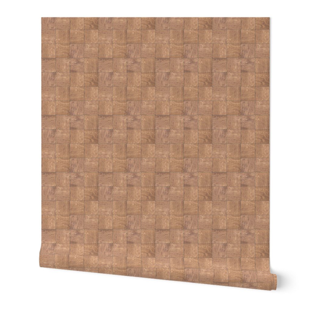 2 inch Pale Wood Checkerboard Chess Pattern Wallpaper checkerboard pattern wallpaper