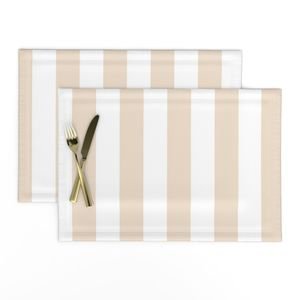 Classic 2 Inch Natural and White Modern Cabana Upholstery Stripes Interior Collection Interior Collection modern design placemat design