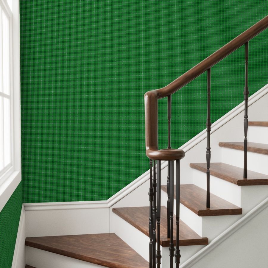 Small Bright Green and White St Patricks Day Irish Tartan Check Wallpaper st patricks wallpaper