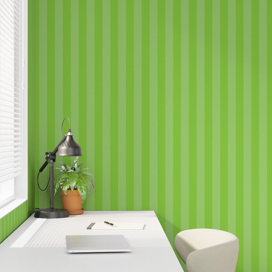 Lime and Faded Lime 2 Inch Vertical Cabana Stripes Wallpaper cabana stripes wallpaper