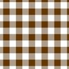 Brown and White Buffalo Check Gingham Plaid