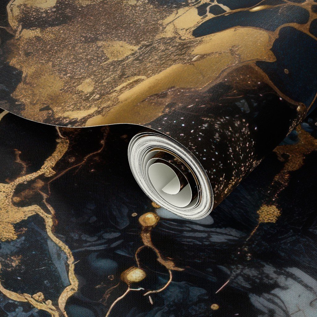 Black and Gold Alcohol Ink 1 Wallpaper alcohol ink wallpaper