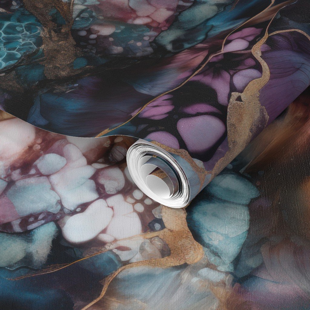 Moonstone and Gold Alcohol Ink 3 Wallpaper gold metallic ink wallpaper