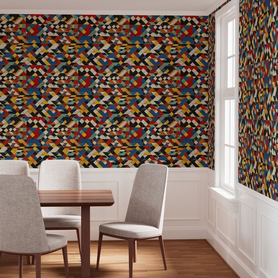 Theo van Doesburg Gouache on Board Pattern Wallpaper dynamic compositions wallpaper