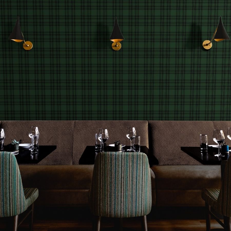 Jumbo Hunter Green Christmas Stewart Tartan Wallpaper christmas green wallpaper