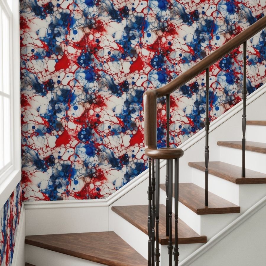 Red White and Blue Alcohol Ink USA Patriotic Flag Colors Alcohol Ink Wallpaper alcohol ink wallpaper