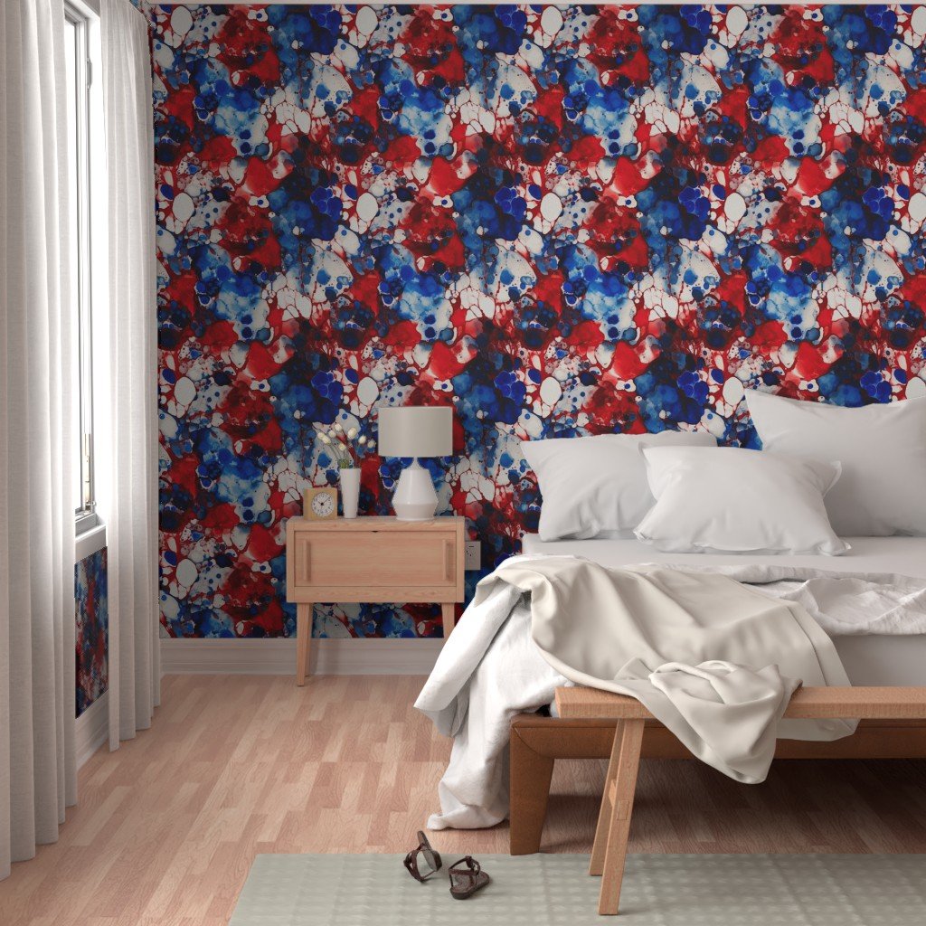 Red White and Blue Alcohol Ink France Patriotic Flag Colors Alcohol Wallpaper alcohol ink pattern wallpaper