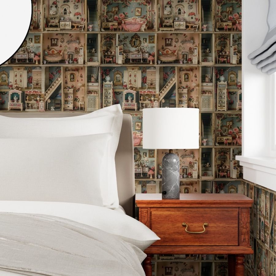 Quaint and Charming Dollshouse Rooms with Ditsy Decor 3 Wallpaper doll rooms wallpaper