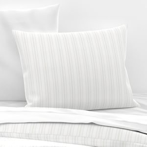 Light Dove Grey Thin Ticking Stripes on White Interior Collection Home Decor Collection earth tone pillow sham design