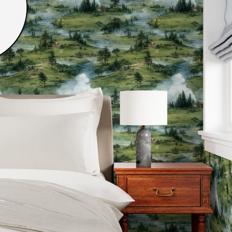 Yellowstone National Park Spring Watercolor Geyser Landscape Wallpaper geyser wallpaper