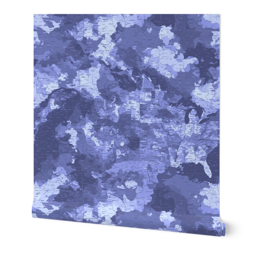 USA State Outline Navy Camouflage Repeat Wallpaper cool tone wallpaper