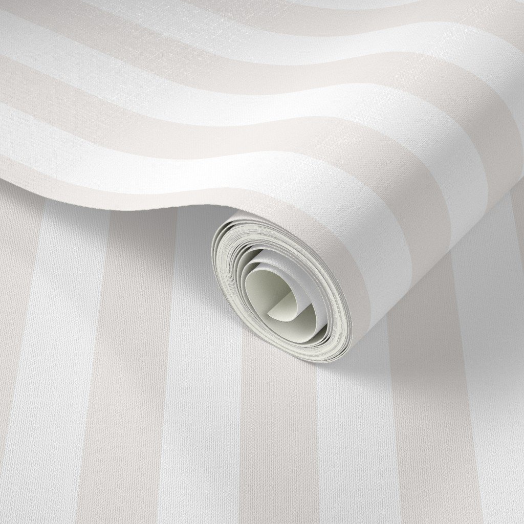 1 Inch Bone White Classic Stripe Pattern Interior Collection Home Decor Collection modern wallpaper