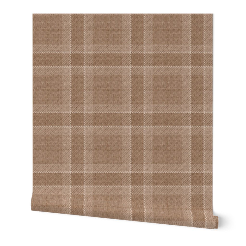 Light Abe t Wool-Texture Tartan Plaid Fabric Wallpaper design wallpaper
