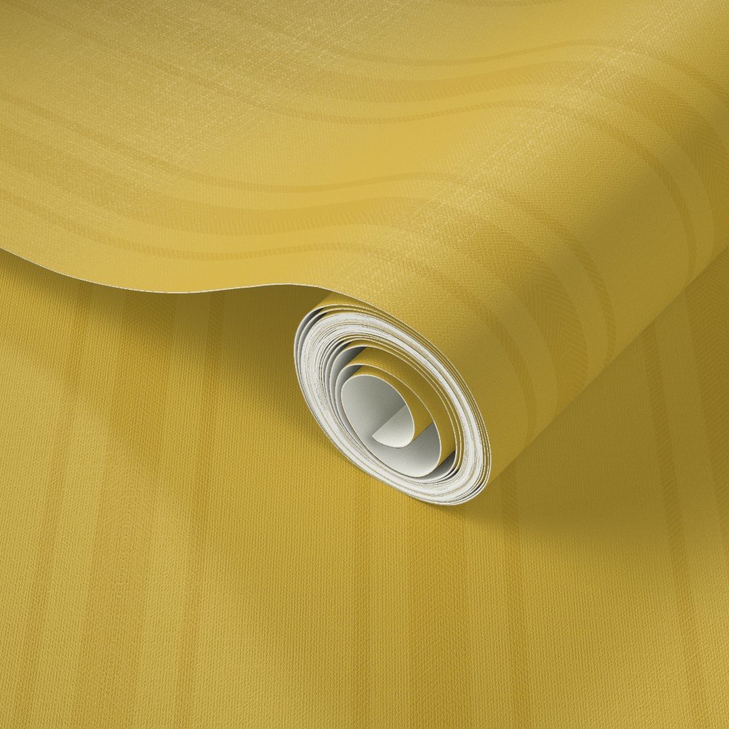 Tonal Gold Yellow Tailored Ticking Stripe Cottage Farmhouse Wide Stri Wallpaper classic decor wallpaper