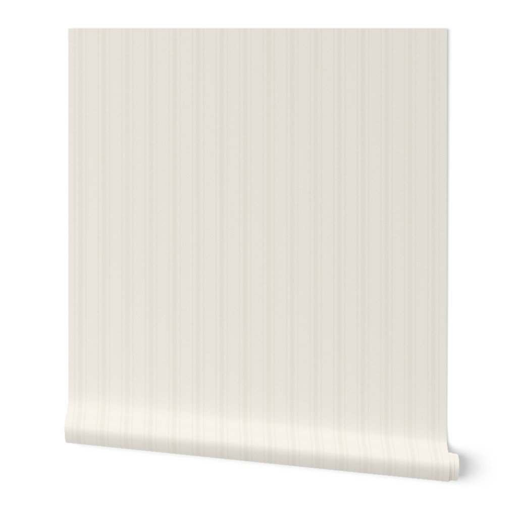 Tonal Soft Cream Tailored Ticking Stripe Cottage Farmhouse Small Scal Wallpaper cream stripe wallpaper