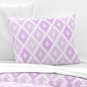 Large Sun Faded Mediterranean Diamond Pattern in Petal Orchid Pink Design Collection Design Collection faded pink pillow sham design
