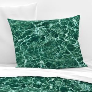Capri Blue Grotto Sunlit Water Ripples Decor Collection Home Decor Collection sunlit water pillow sham design
