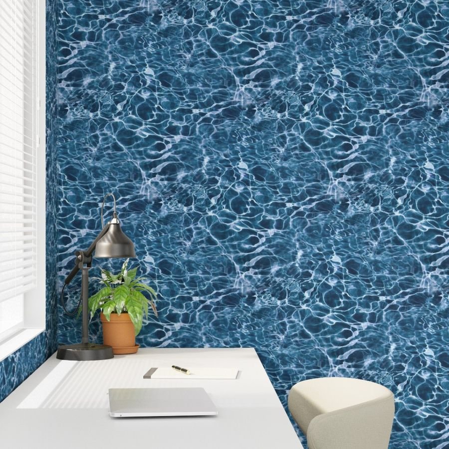 Maui Wailea Twilight Blue Water Ripples Wallpaper twilight blue wallpaper
