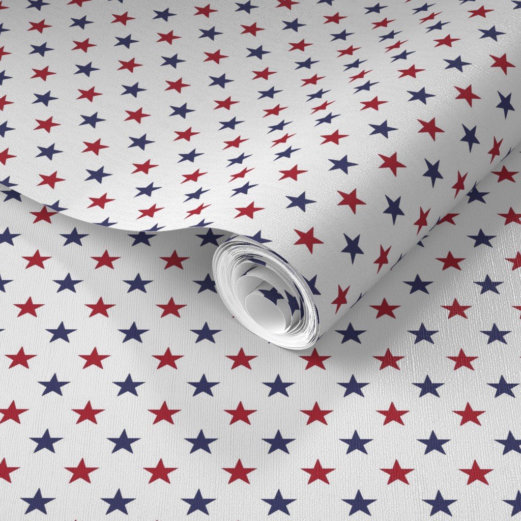 USA Flag Red and Flag Blue Stars on Flag White Wallpaper 4th july wallpaper