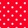 White Polkadots on Cherry Red