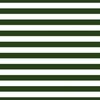 Forest Green and White Big 1-inch Beach Hut Horizontal Stripes