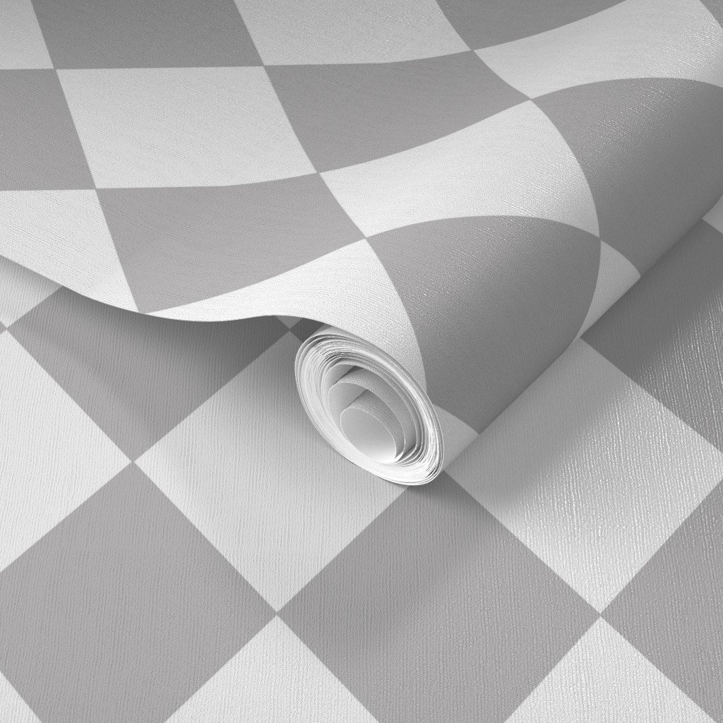 Grey Fog Small Modern Diamond Pattern Wallpaper diamond pattern wallpaper