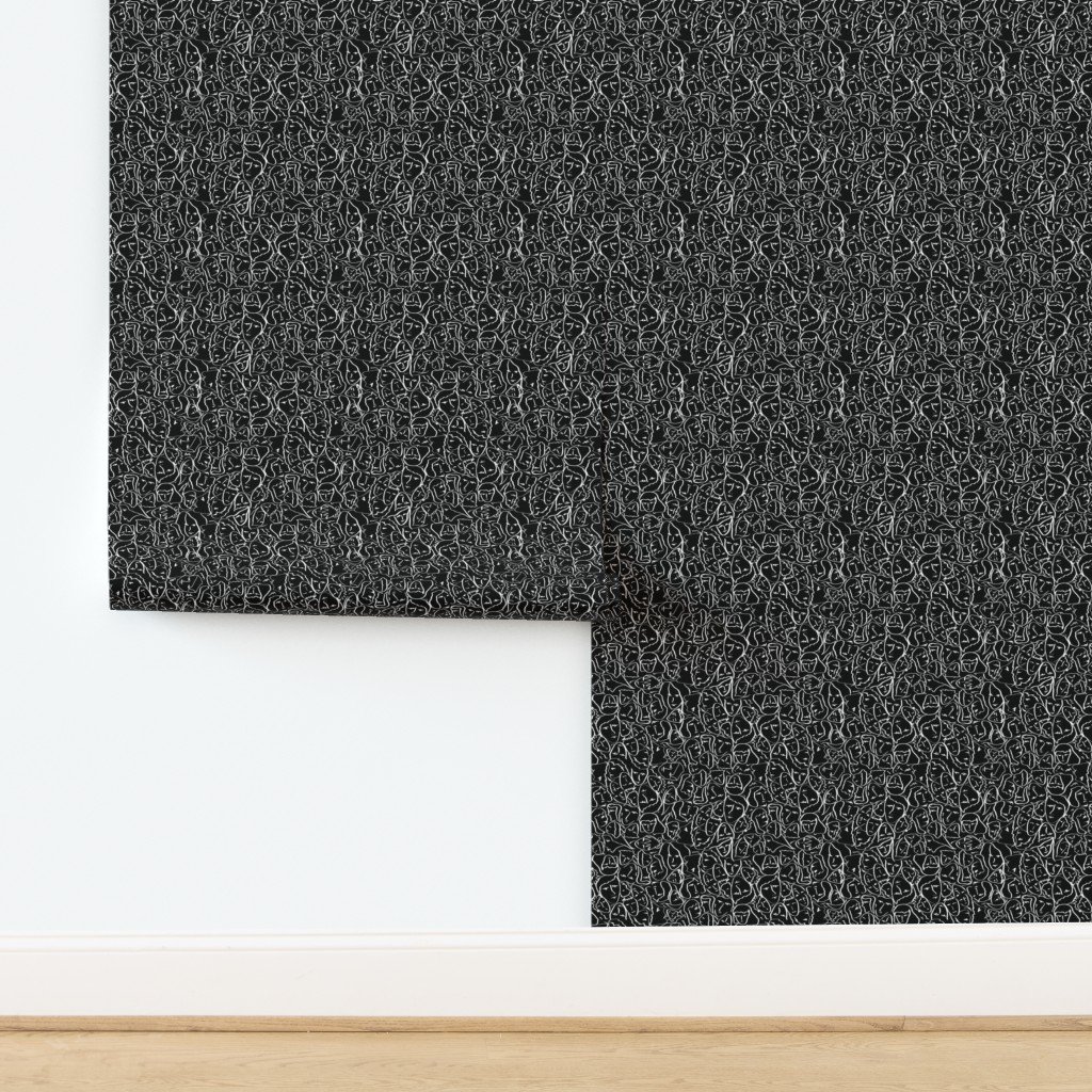 Elio's Shirt Faces in White Outlines on Black Crying Scene Wallpaper design