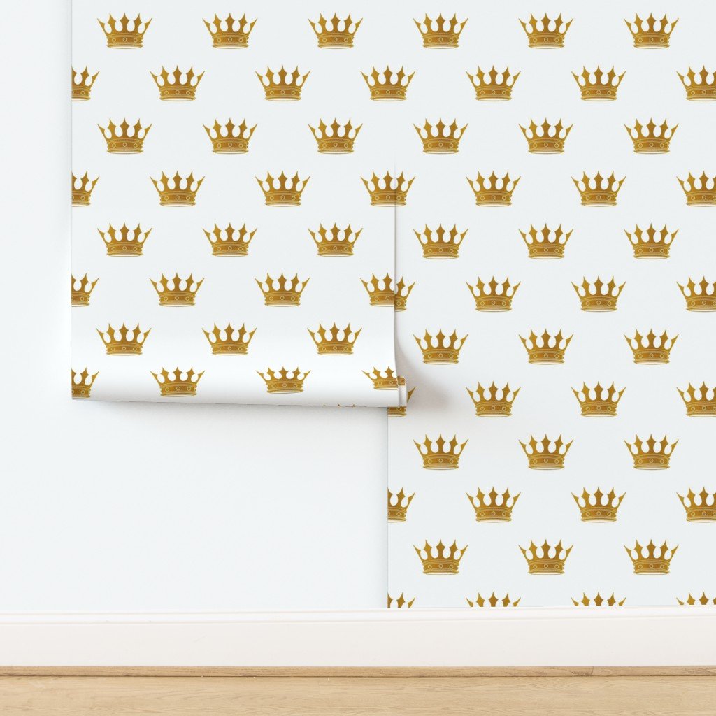Wedding White Gold Crowns Wallpaper design