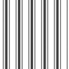 Mattress Ticking Wide Striped Pattern in Dark Black and White