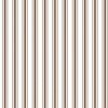 Mattress Ticking Narrow Striped Pattern in Chocolate Brown and White