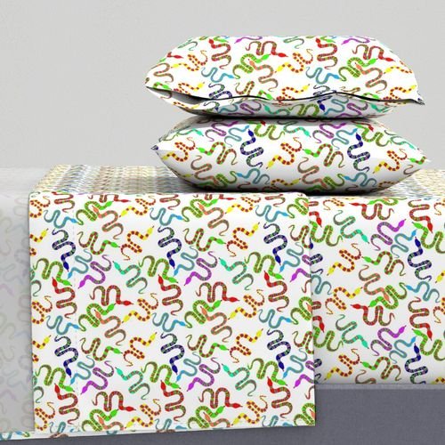 Neon Snakeys Bright Colored Snakes Design Collection Home Decor Collection neon snakeys sheet set design