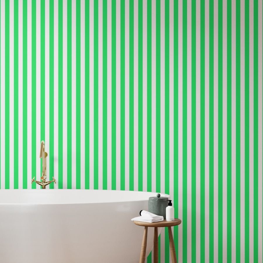 Lime Mojito Green Vertical Tent Stripes Florida Colors of the Wallpaper lime green wallpaper