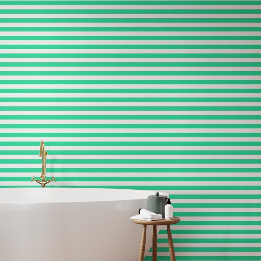 SeaMint Horizontal Tent Stripes Florida Colors of the Sunshine State Wallpaper green ocean wallpaper