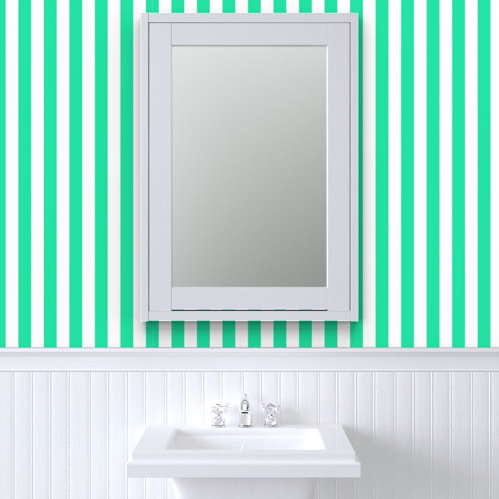 SeaMint Vertical Tent Stripes Florida Colors of the Sunshine State Wallpaper green ocean wallpaper