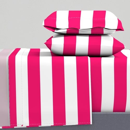 Florida Flamingo Pink Horizontal Tent Stripes Florida Colors of the Interior Collection Home Decor Collection tent stripes sheet set design