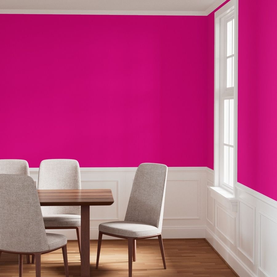 Neon Hot Pink Coordinate Solid for Neo Deco Prints Wallpaper coordinating solid wallpaper