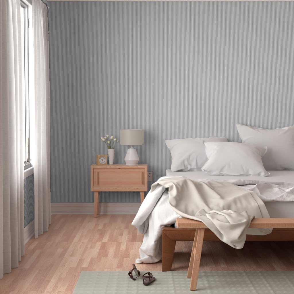 Micro Stressed Blue Denim Mattress Ticking Wallpaper antique ticking wallpaper