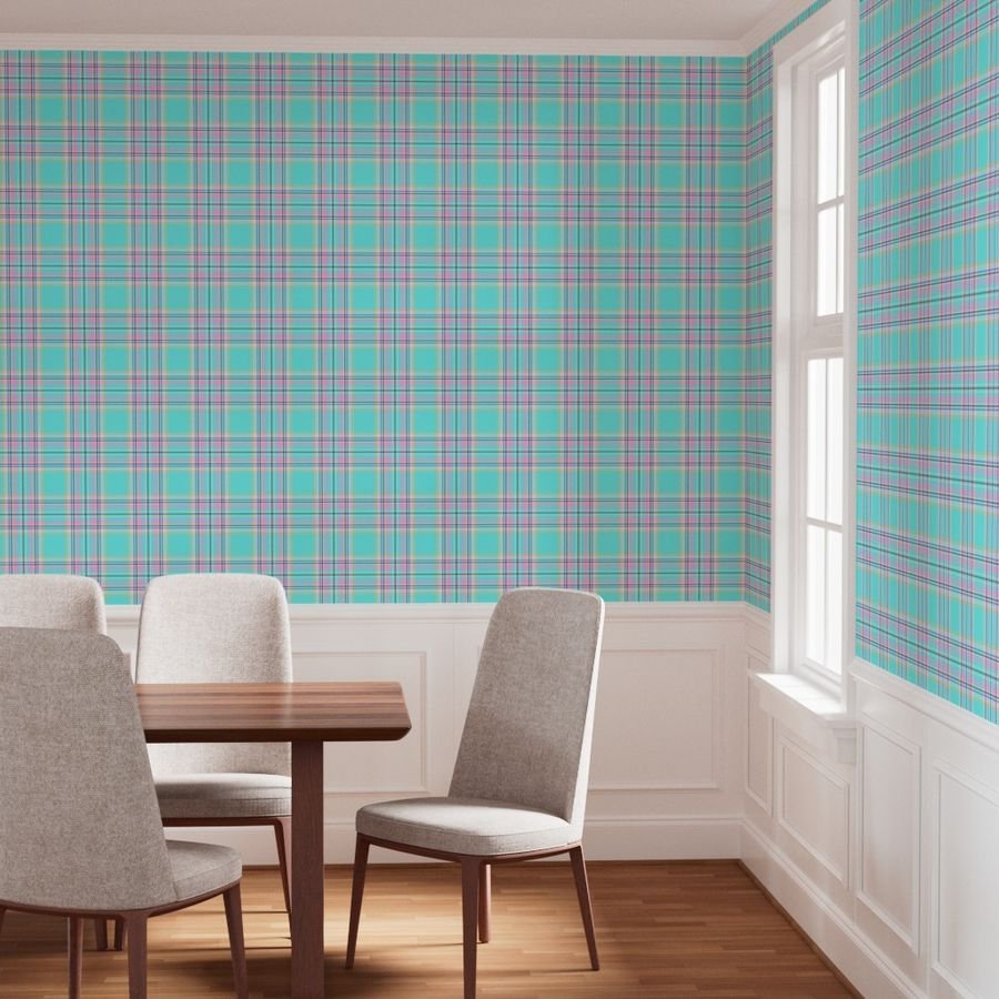 Large Royal Floridian Tartan Check Plaid Wallpaper america wallpaper