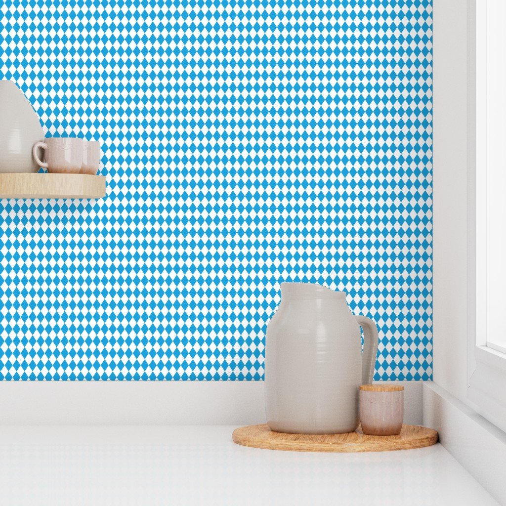Oktoberfest Bavarian Beer Festival Blue and White 1/2 inch Diagonal Wallpaper beer festival wallpaper