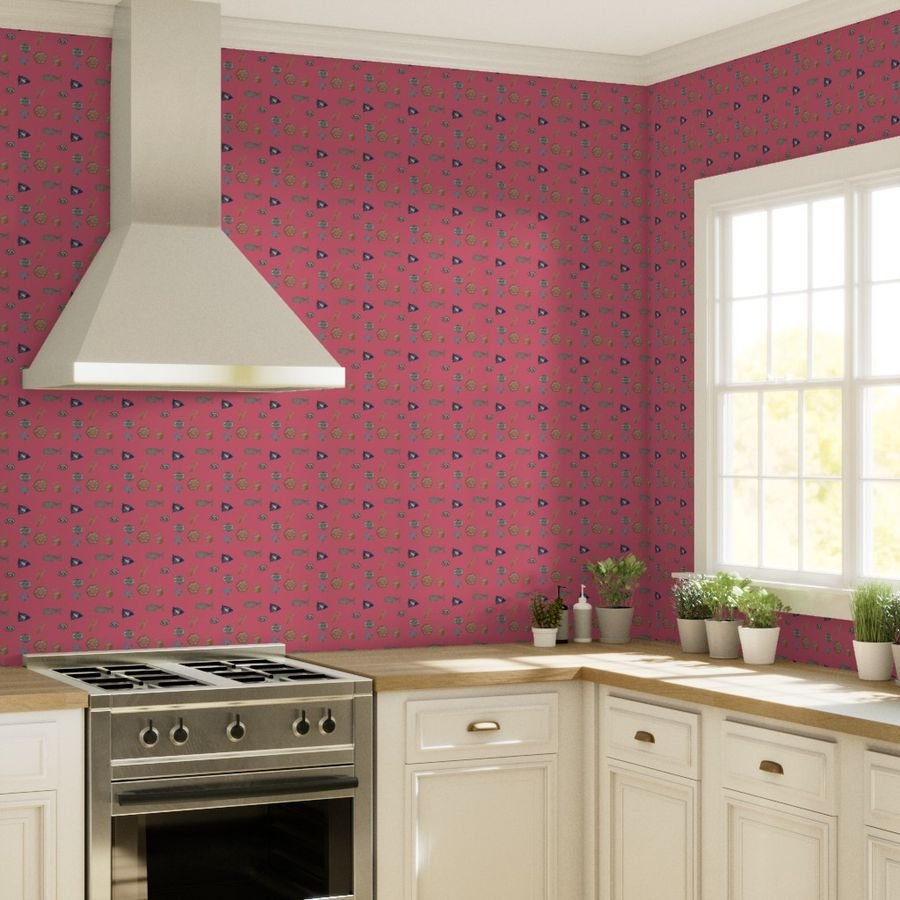 Nantucket Island Hand Painted Watercolors of its Symbols Signs and Wallpaper faraway island wallpaper