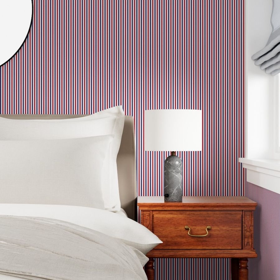1/4 inch Flag Red White and Blue Alternating V Pin Stripes Wallpaper flag stripes wallpaper